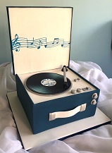 Record Player wedding cake